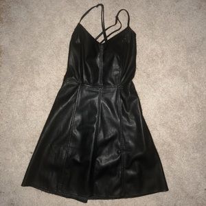 Leather Skater Dress